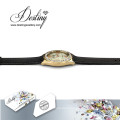 Destiny Jewellery Crystal From Swarovski Leather Watch
